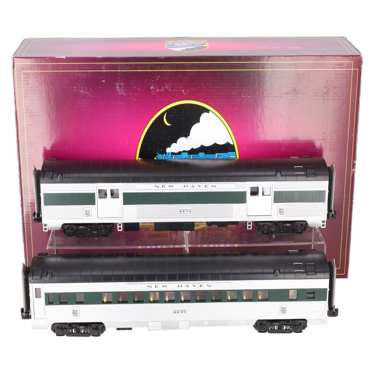 MTH 20-69197 O Gauge New Haven Baggage/Coach Passenger Set LN/Box