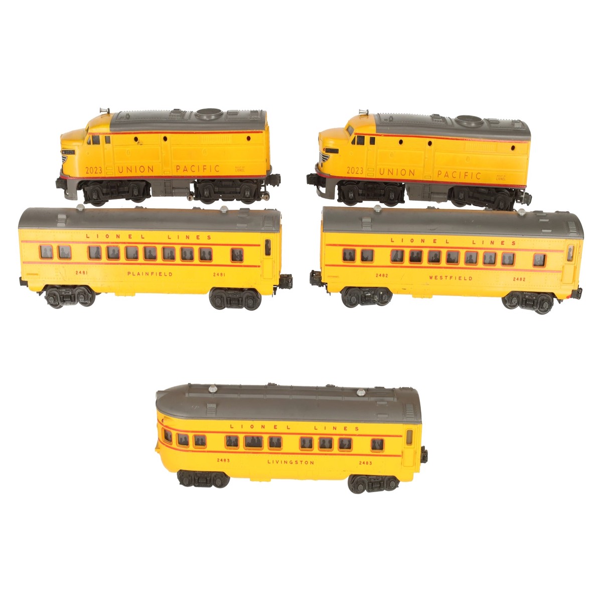 Lionel 1464W Vintage O Union Pacific Anniversary Passenger Set - 1950 EX