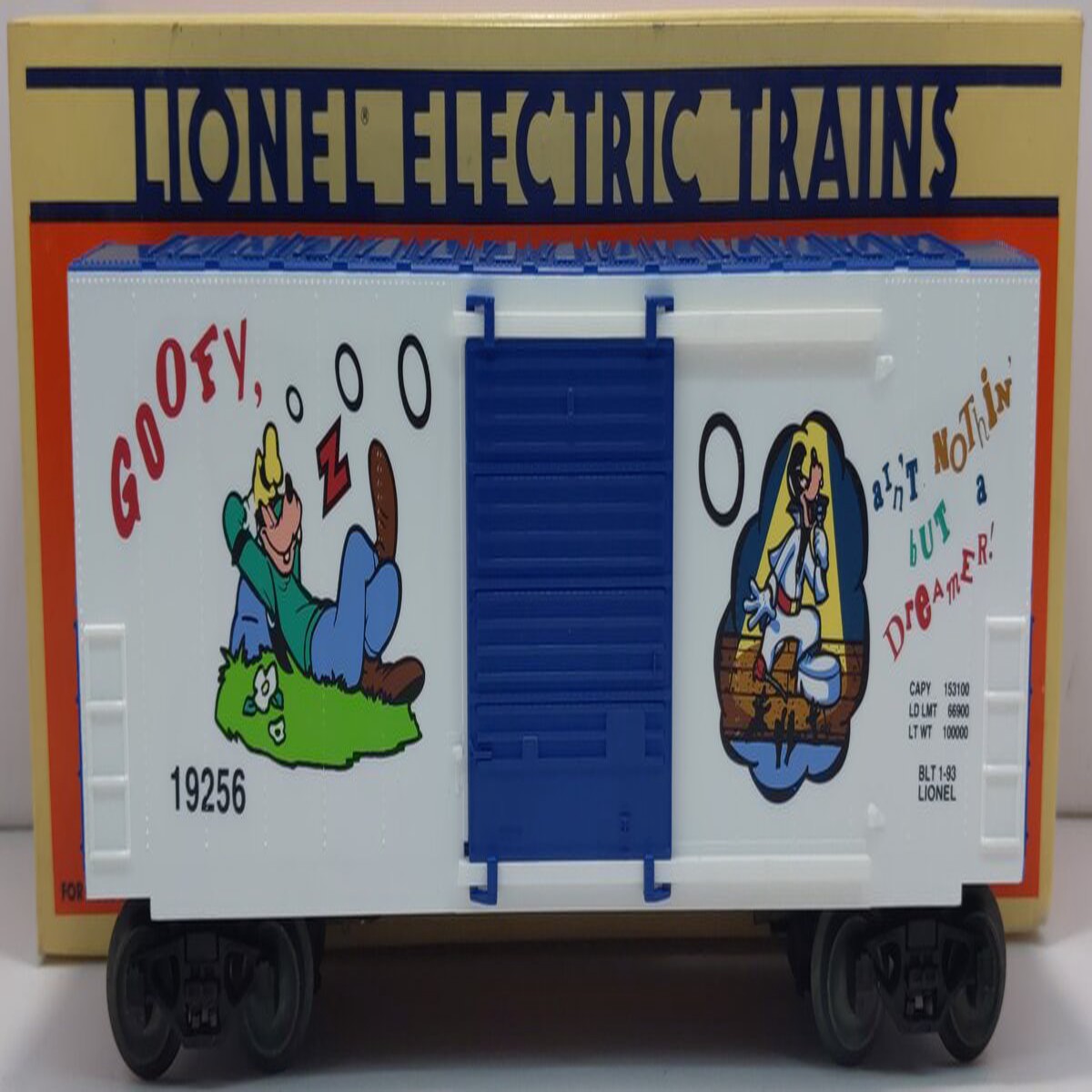 Lionel 6-19256 O Gauge Disney Goofy Hi-Cube Boxcar LN/Box