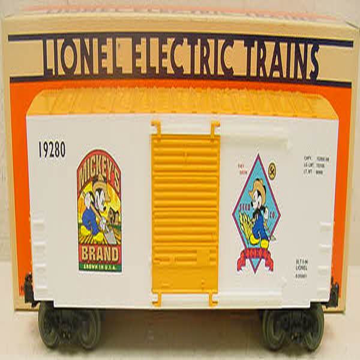 Lionel 6-19280 O Gauge Disney Mickey Wheat Hi-Cube Boxcar #19280 LN/Box