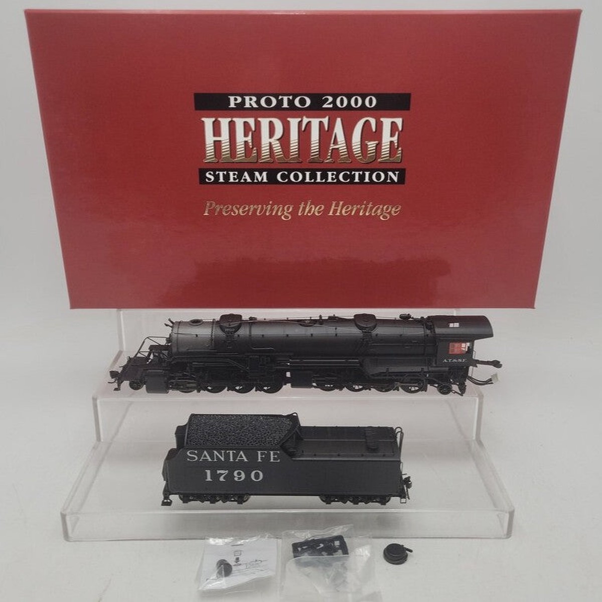 Proto 2000 23335 HO ATSF 2-8-8-2 Steam Locomotive & Tender #1790 VG/Box