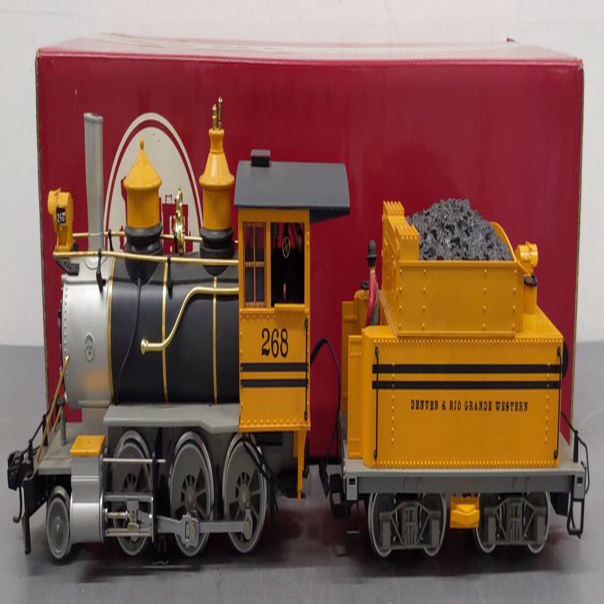 LGB 2119D G Denver and Rio Grande 2-6-0 Steam Locomotive & Tender - CUSTOM #268/Box
