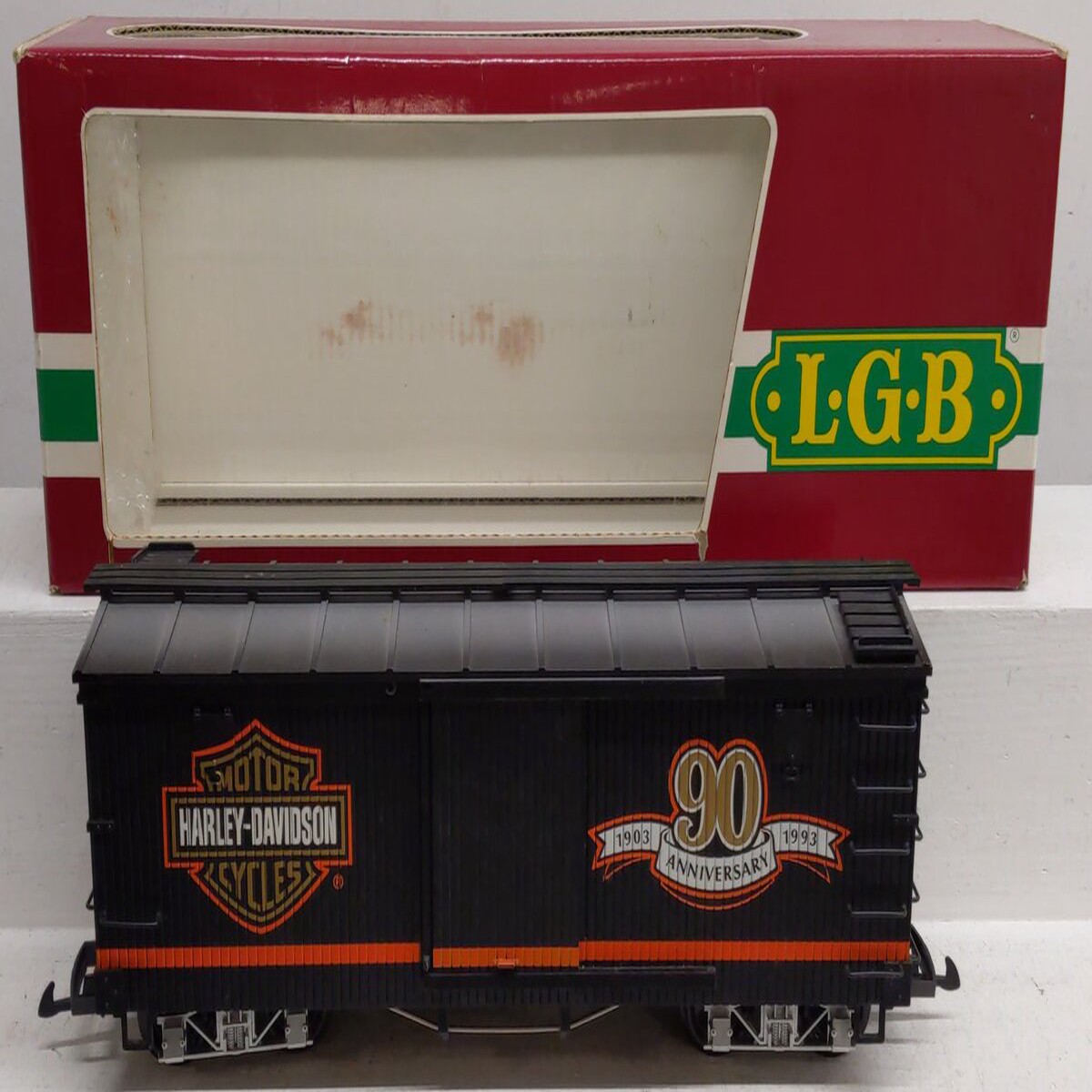 LGB 4067-HD G Scale Harley Davidson Ltd. Edition Boxcar EX/Box
