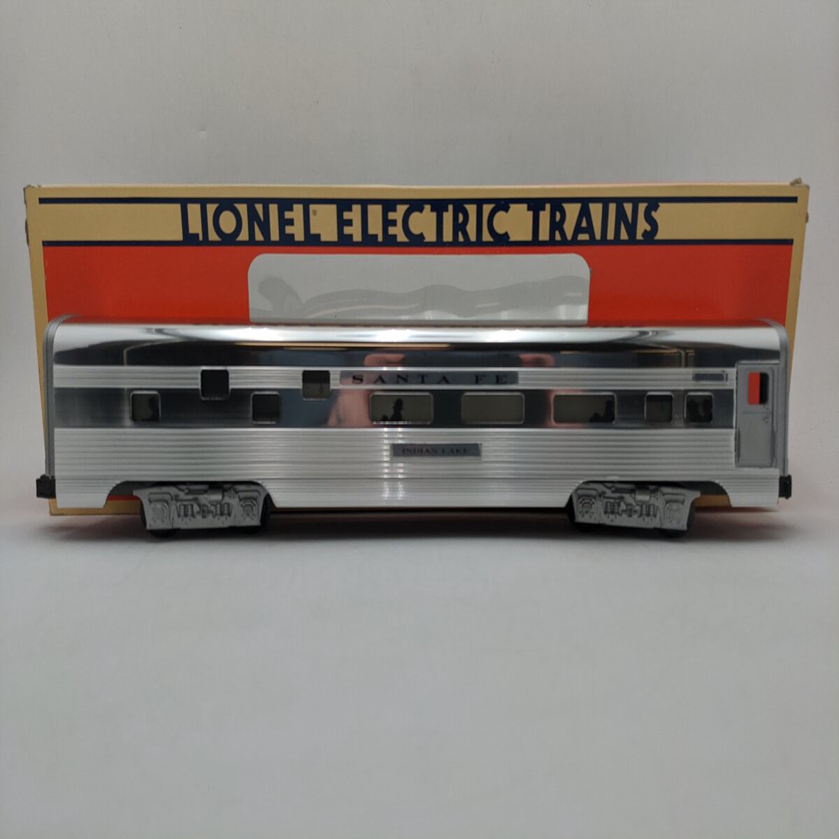 Lionel 6-19138 O Gauge Santa Fe "Indian Lake" Aluminum Duplex Roomette Car EX/Box