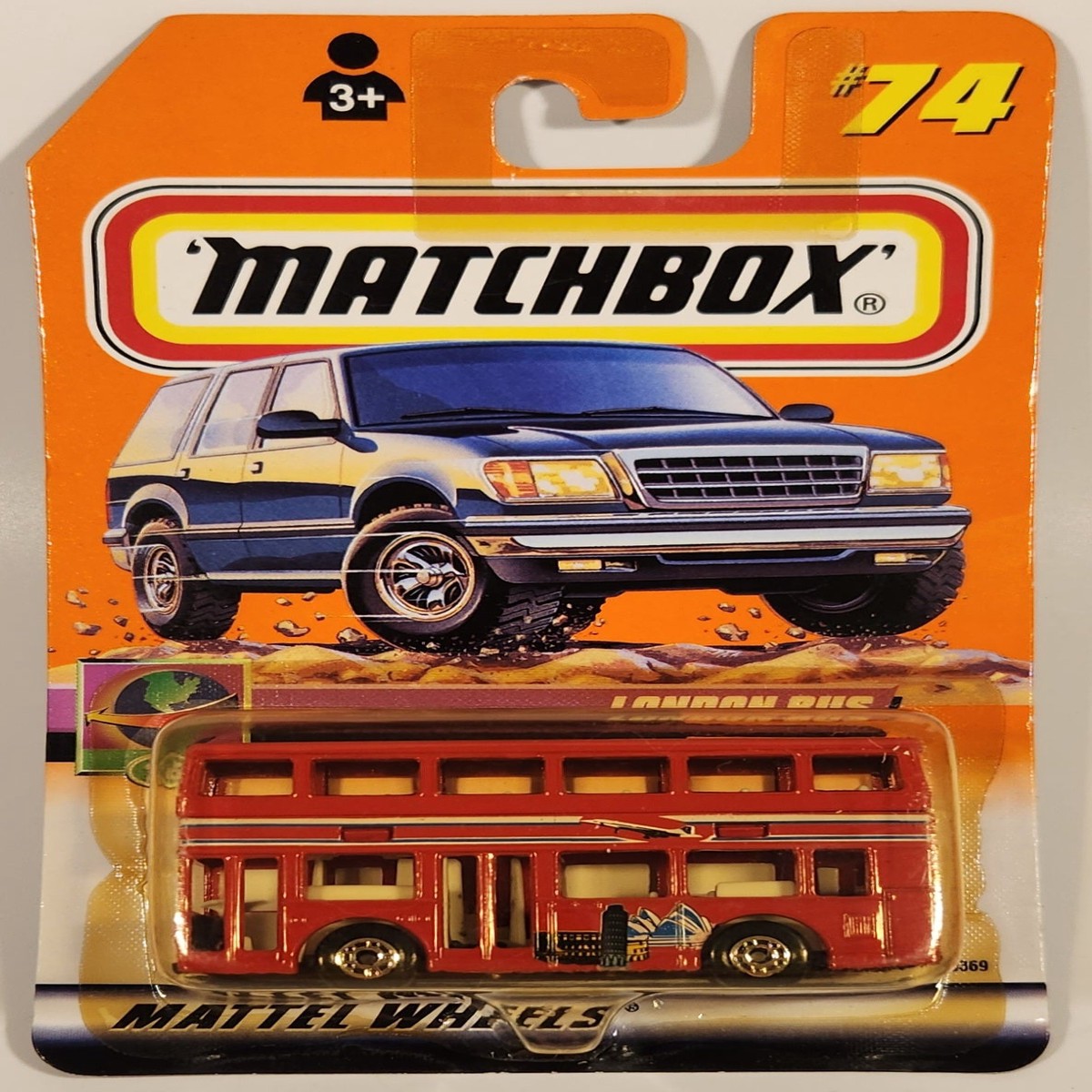 2000 Matchbox On Tour London Bus Red Die Cast Toy Car Vehicle New in Package
