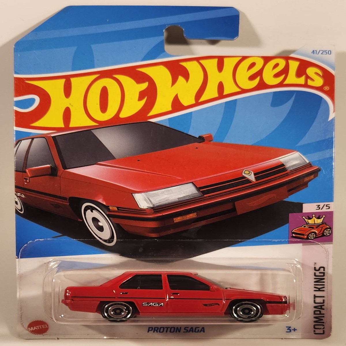 2024 Hot Wheels Compact Kings Proton Saga Red Die Cast Toy Car Vehicle New in Package
