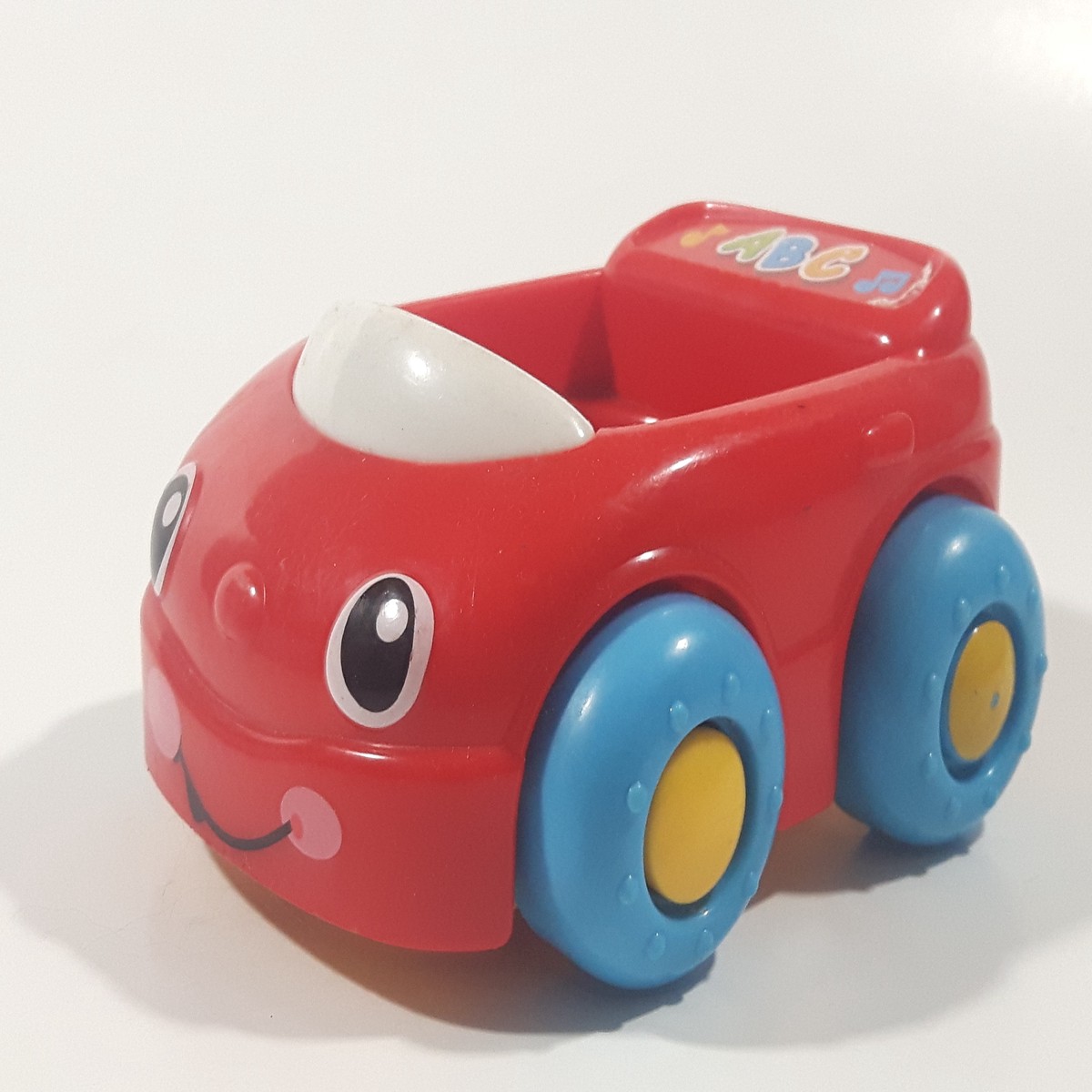 2013 Mattel Fisher Price Laugh and Learn Puppy's Learning Car ABC Red 4 3/4" Long Plastic Toy Car Vehicle