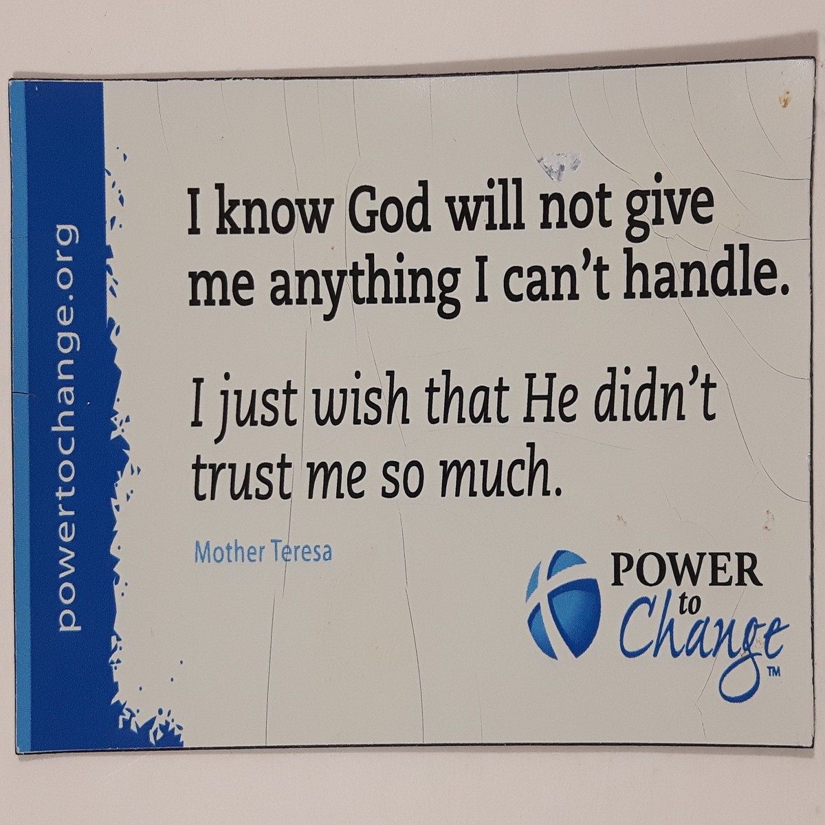 Power To Change Mother Teresa Quote 2" x 3 1/2" Thin Rubber Fridge Magnet