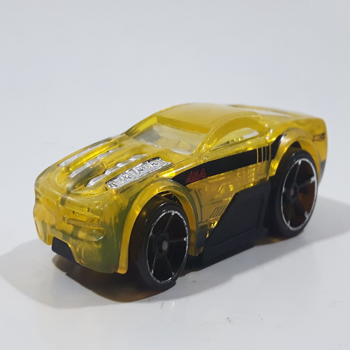 2013 Hot Wheels HW Racing: XRaycers Horseplay Transparent Yellow Die Cast Toy Car Vehicle
