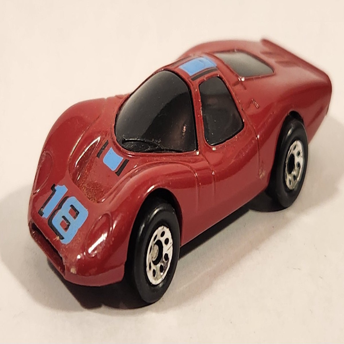 Vintage 1988 Matchbox Super G.T. BR 19/20 Ford Group 6 Dark Red Maroon #18 Die Cast Toy Car Vehicle