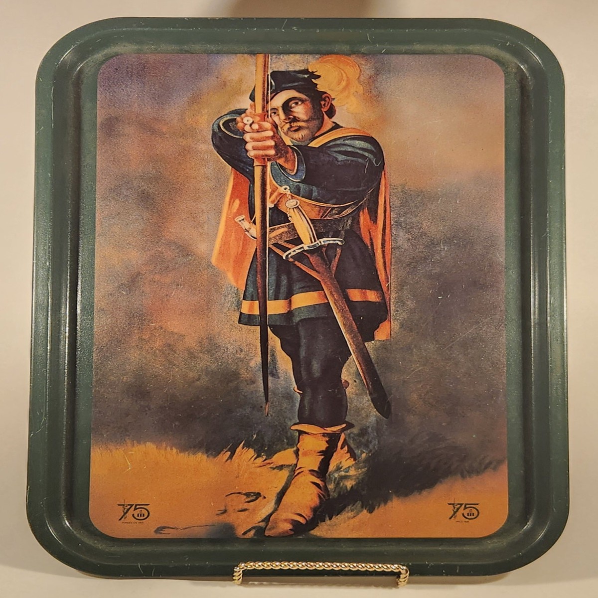 Vintage 1909-1984 Robin Hood Multifoods 75th Anniversary 1915 Cookbook Cover 11 3/4" x 16 1/2" Metal Beverage Serving Tray