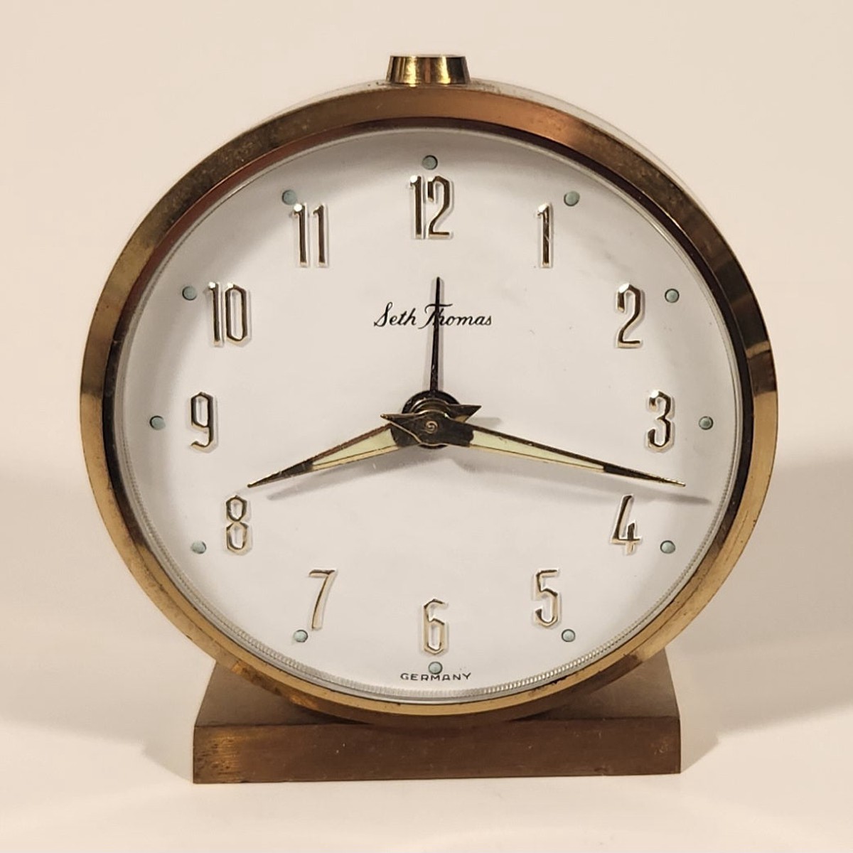 Vintage Seth Thomas 2 3/4" Wind Up Alarm Clock Made in Germany