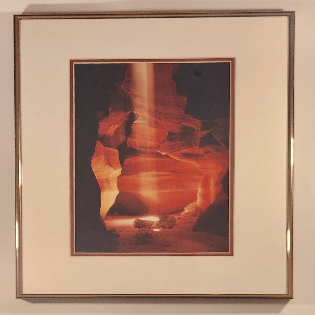 A Beam Of Light Antelope Canyon Page Arizona Photo 16" x 20" Metal Framed Print