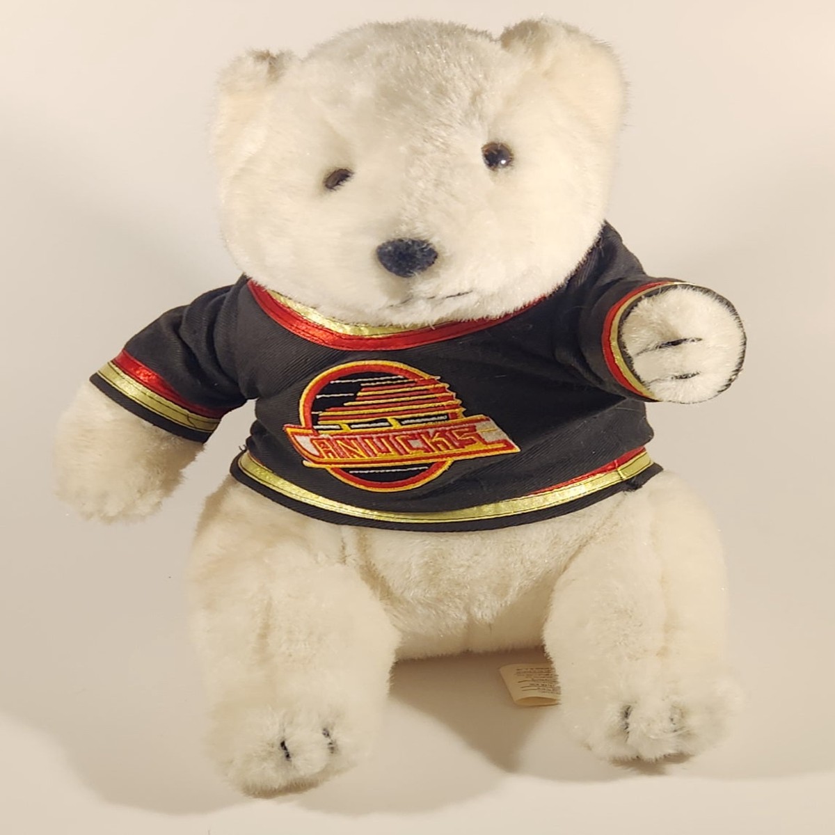 Very Rare 1991 1992 Wilson International NHL Vancouver Canucks #00 Prankster The Bear Mascot 12" Stuffed Plush Toy