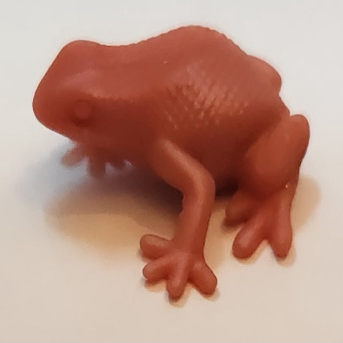 Peach Orange Colored Frog 1" Rubber Toy Figure