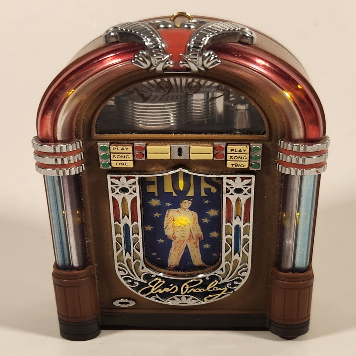 1997 Carlton Cards Elvis Presley Lights & Music Limited Edition Jukebox - Plays Two Songs