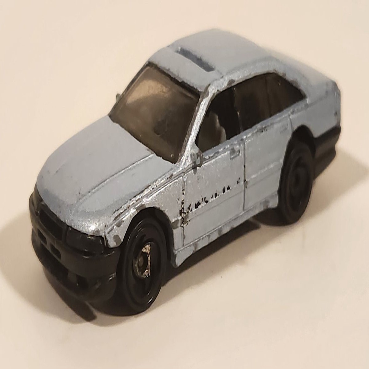 2000 Hot Wheels Police Cruiser Blue Grey Die Cast Toy Emergency Response Cop Vehicle