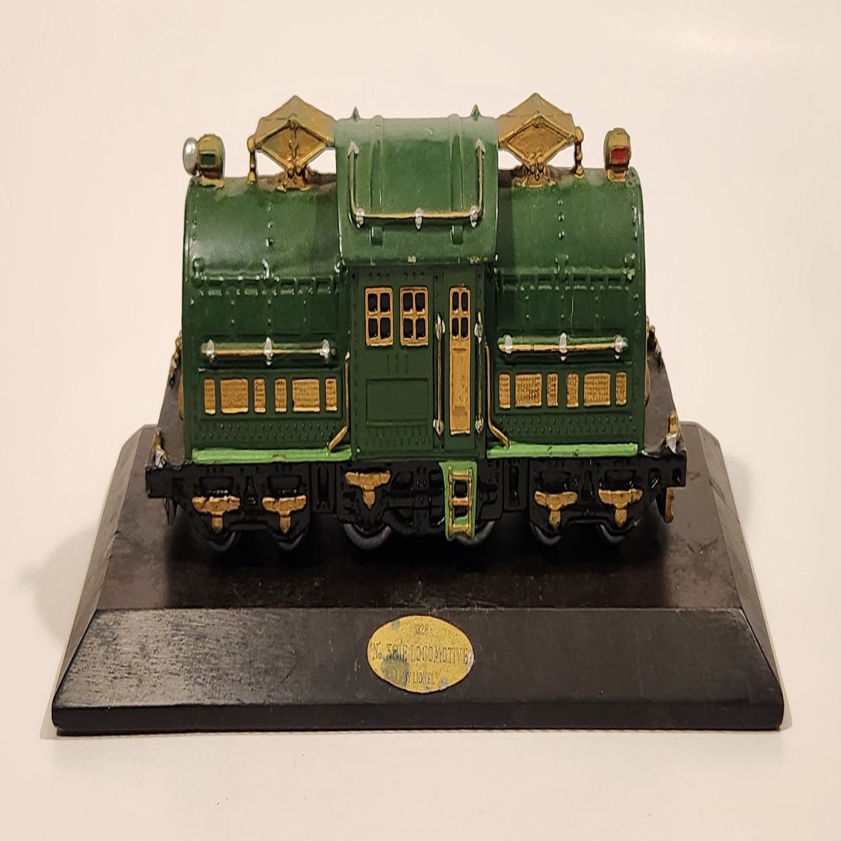 1992 Avon 1928 Lionel No. 381E Train Locomotive Model Ceramic Sculpture on Wood Base