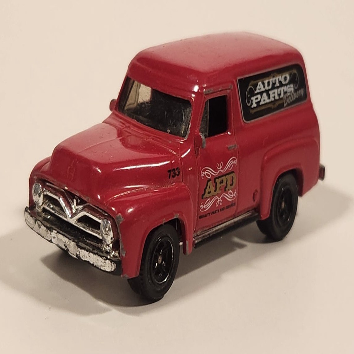 2009 Matchbox City Action Ford F-100 Panel Delivery (1955) Red Die Cast Toy Car Vehicle