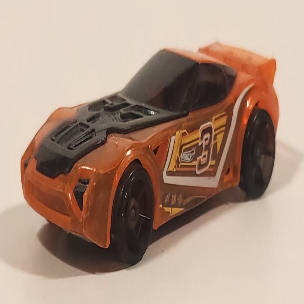 2013 Hot Wheels HW Racing X-Raycers Nerve Hammer Translucent Orange Die Cast Toy Car Vehicle