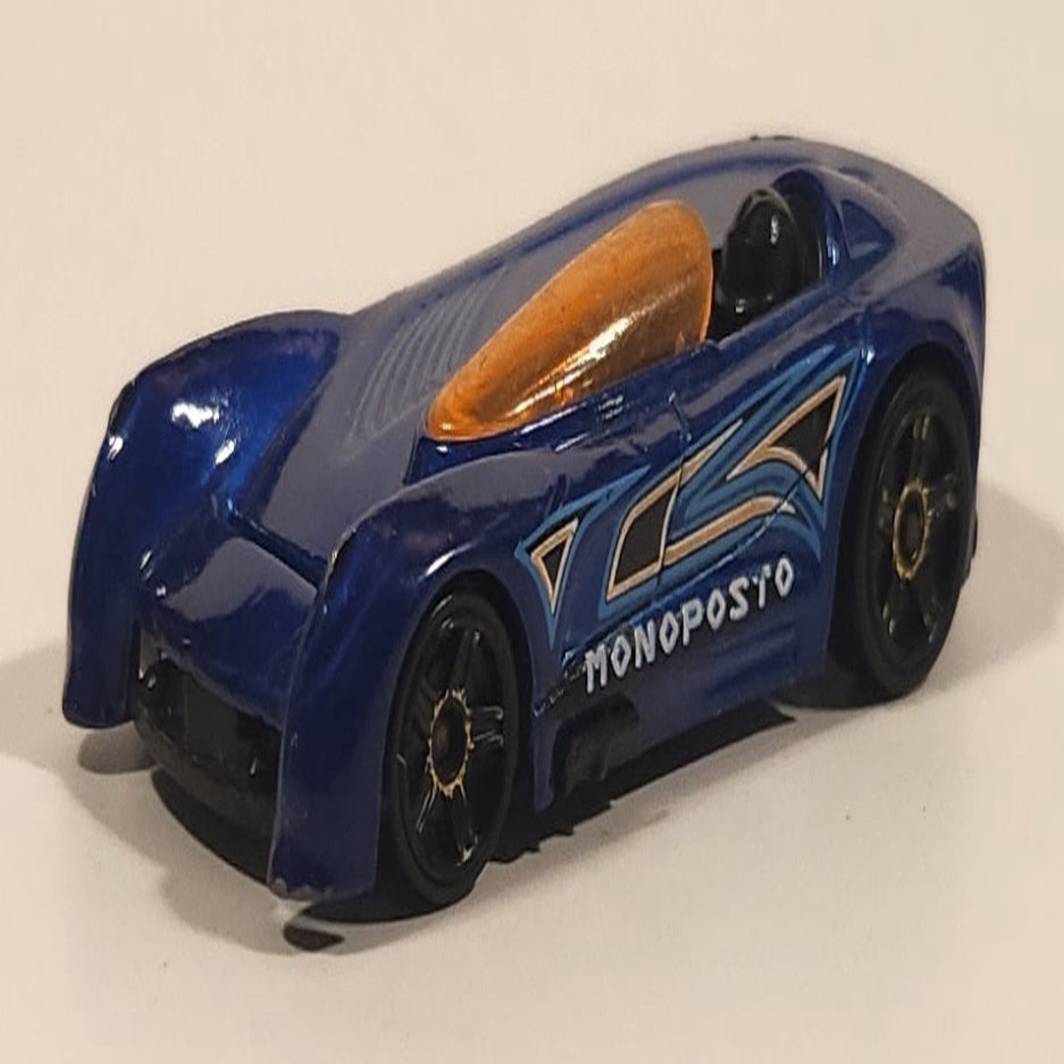 2015 Hot Wheels Monoposto Blue Die Cast Toy Car Vehicle