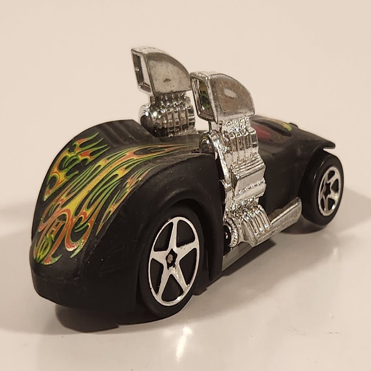 2004 Hot Wheels First Editions Twin Mill Hardnoze Flat Black Die Cast Toy Car Vehicle