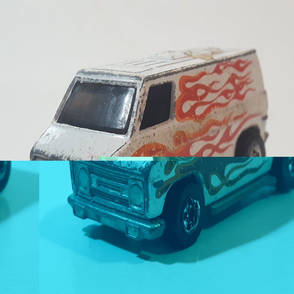 Vintage 1980 Hot Wheels '70's Van Super Van Enamel White Die Cast Toy Car Vehicle