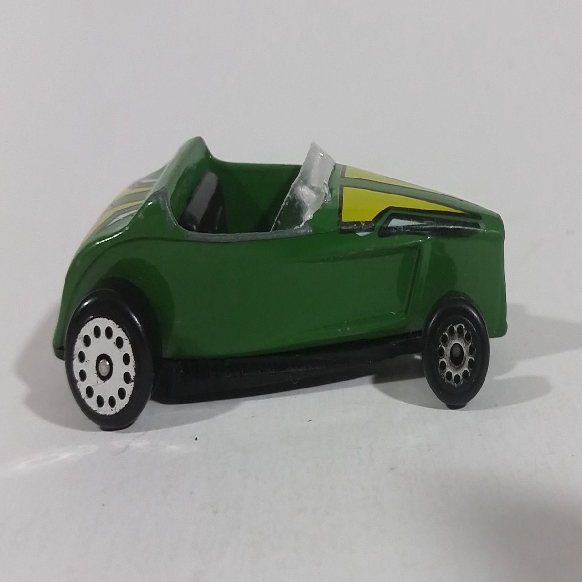 1980s Zee Zylmex High Tech Hot Rod Dark Green With Yellow Tampos No. D112 Die Cast Toy Car