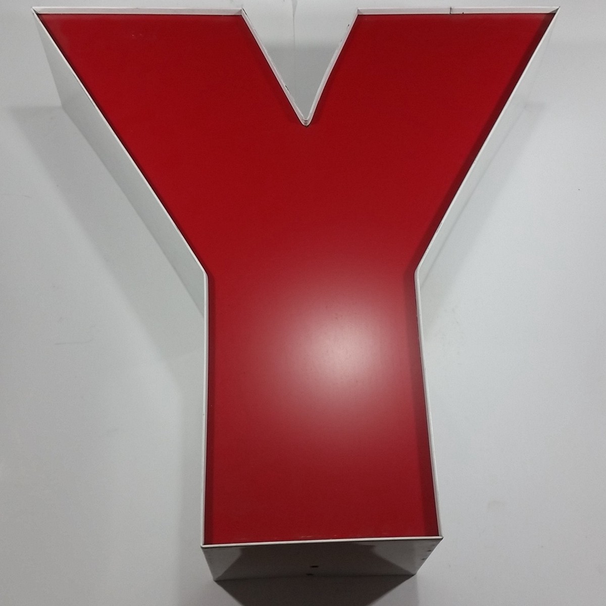 Large 18 1/2" Tall Letter Y Store Name Advertisement Sign