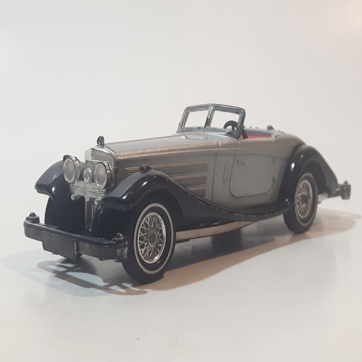 1979 Lesney Matchbox Models of YesterYear No. Y-20 1937 Mercedes-Benz 540 K Silver Die Cast Toy Car Vehicle