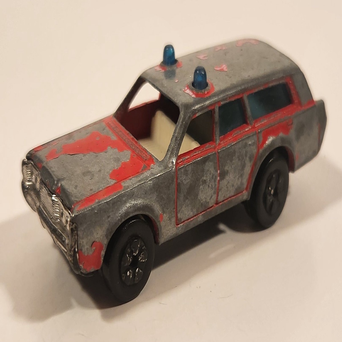 Vintage PlayArt Mercury Station Wagon Fire Chief Red Die Cast Toy Car Vehicle Made in Hong Kong
