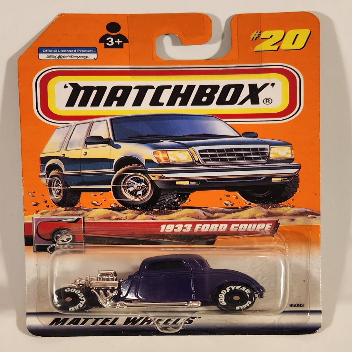 2000 Matchbox Great Drivers 1933 Ford Coupe Purple Die Cast Toy Car Vehicle New in Package