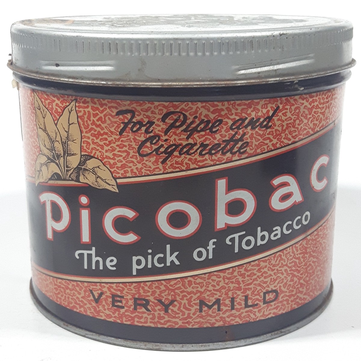 Vintage Picobac The pick of Tobacco Very Mild 4 1/4" Tall Metal Can