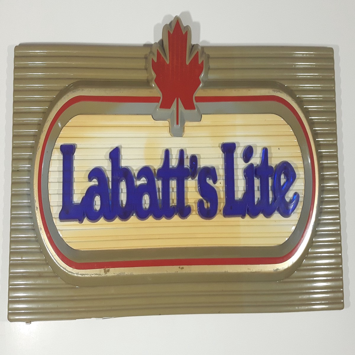 Rare Vintage Labatt's Lite Beer 10 1/4" x 22" Plastic Sign