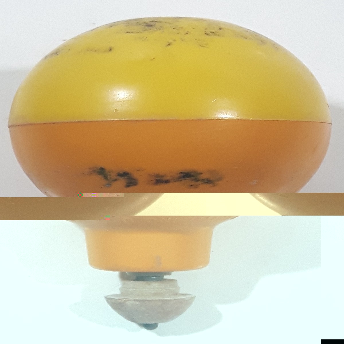 Vintage 1975 Mattel Wiz-z-zers Plastic and Wood Spinning Top Toy