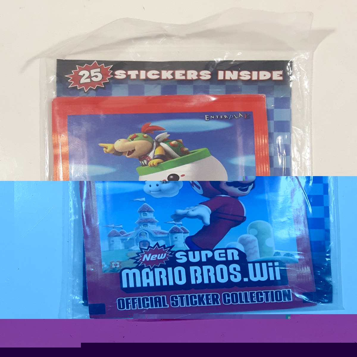 2012 MJ Holding Company Enter Play Nintendo New Super Mario Bros. Wii Official Sticker Collection 25 Stickers Inside New in Package