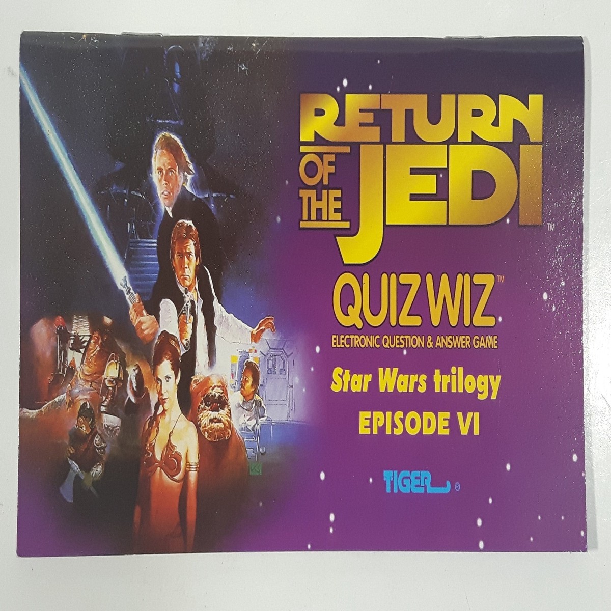 1997 Tiger Electronics Quiz Wiz LucasFilm Star Wars trilogy Episode VI Return Of The Jedi Quiz Book